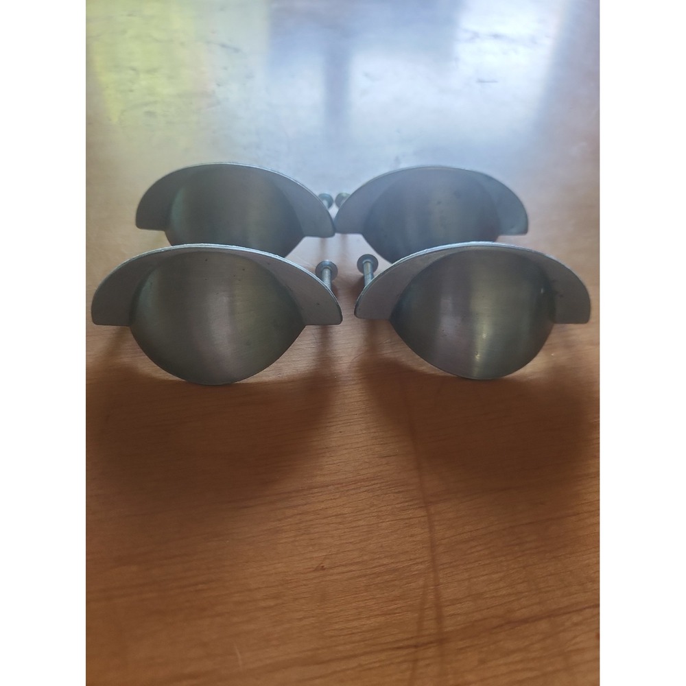 Cabinet Cup Pulls 3.5 inch Brushed Nickel Lot Of 4